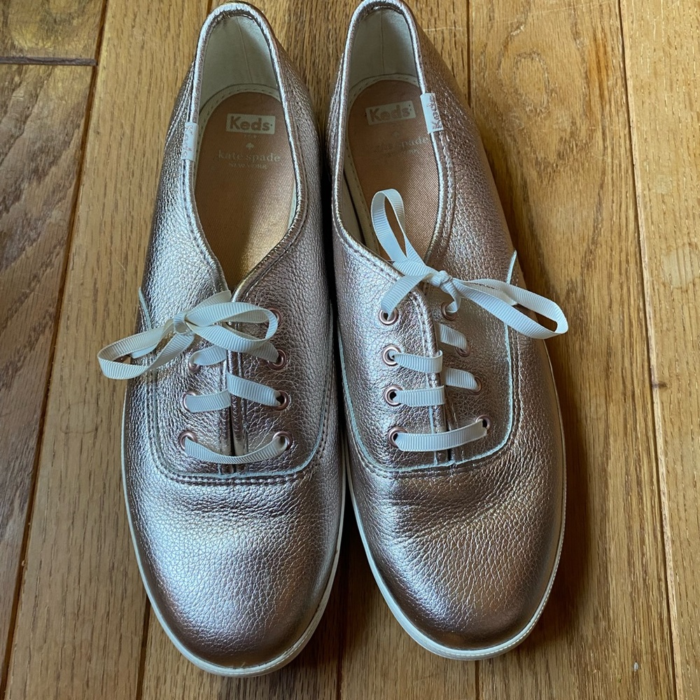 ✨RARE✨ EUC Kate Spade Bridal KEDS Womens Shoes - Rose Gold Size 9.5